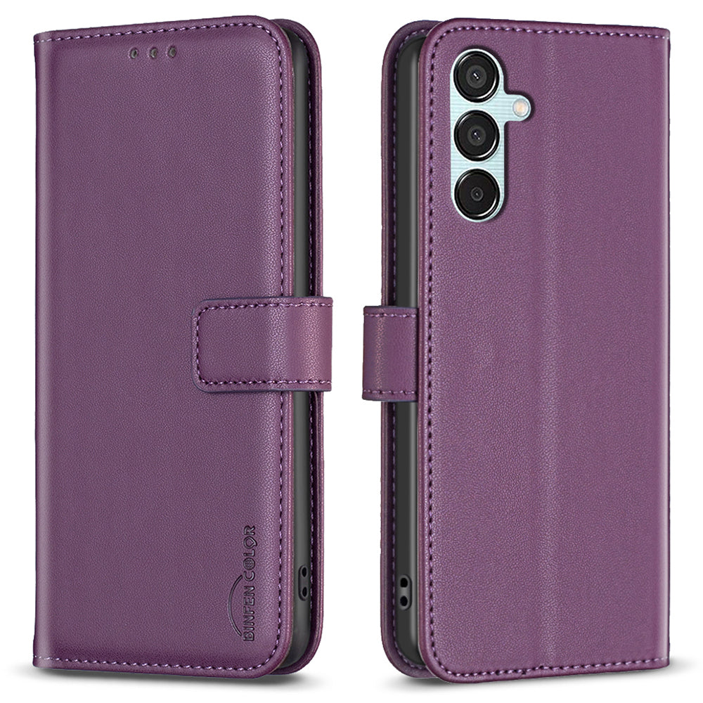 BINFEN COLOR BF17 For Samsung Galaxy M15 5G Case Magnetic Closing Drop-proof Phone Wallet Cover BINFEN COLOR BF17 For Samsung Galaxy M15 5G Case Magnetic Closing Drop-proof Phone Wallet Cover
